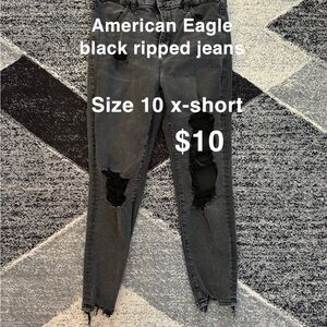 American Eagle Outfitters Black Ripped Jeans